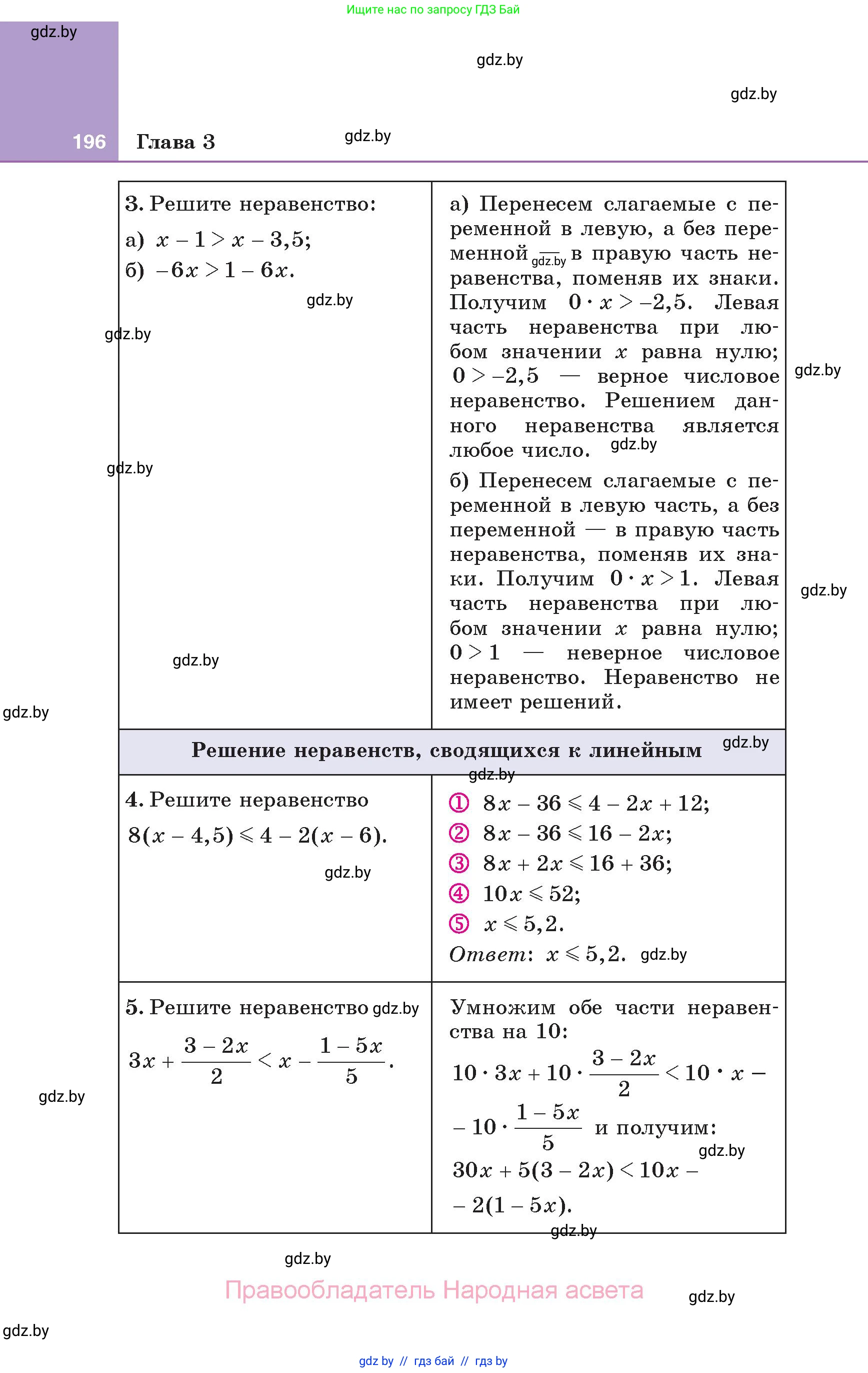 Алгебра, 7 класс Учебник, авторы: Арефьева Ирина Глебовна, Пирютко Ольга Николаевна, издательство Народная асвета, Минск, 2022, зелёного цвета, страница 196