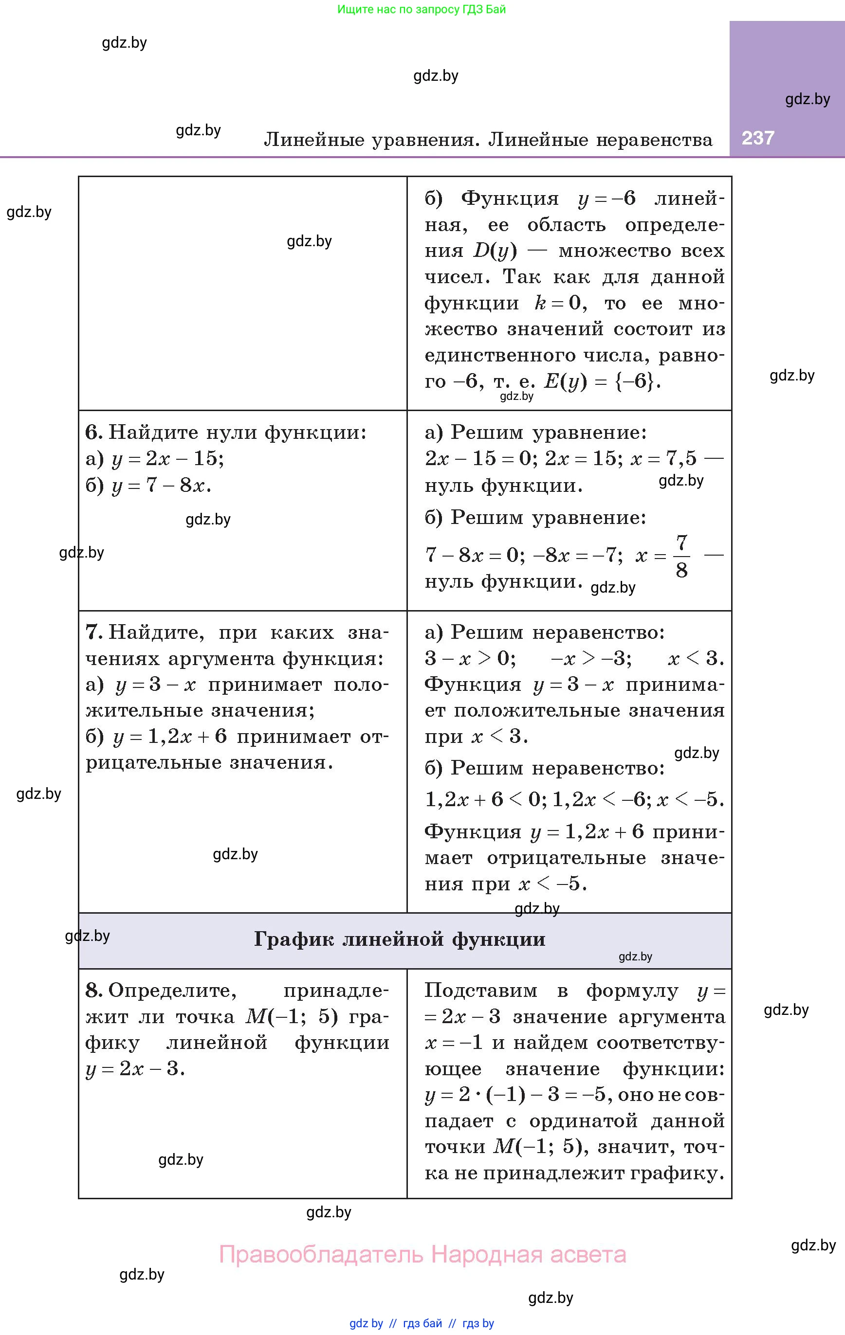 Алгебра, 7 класс Учебник, авторы: Арефьева Ирина Глебовна, Пирютко Ольга Николаевна, издательство Народная асвета, Минск, 2022, зелёного цвета, страница 237
