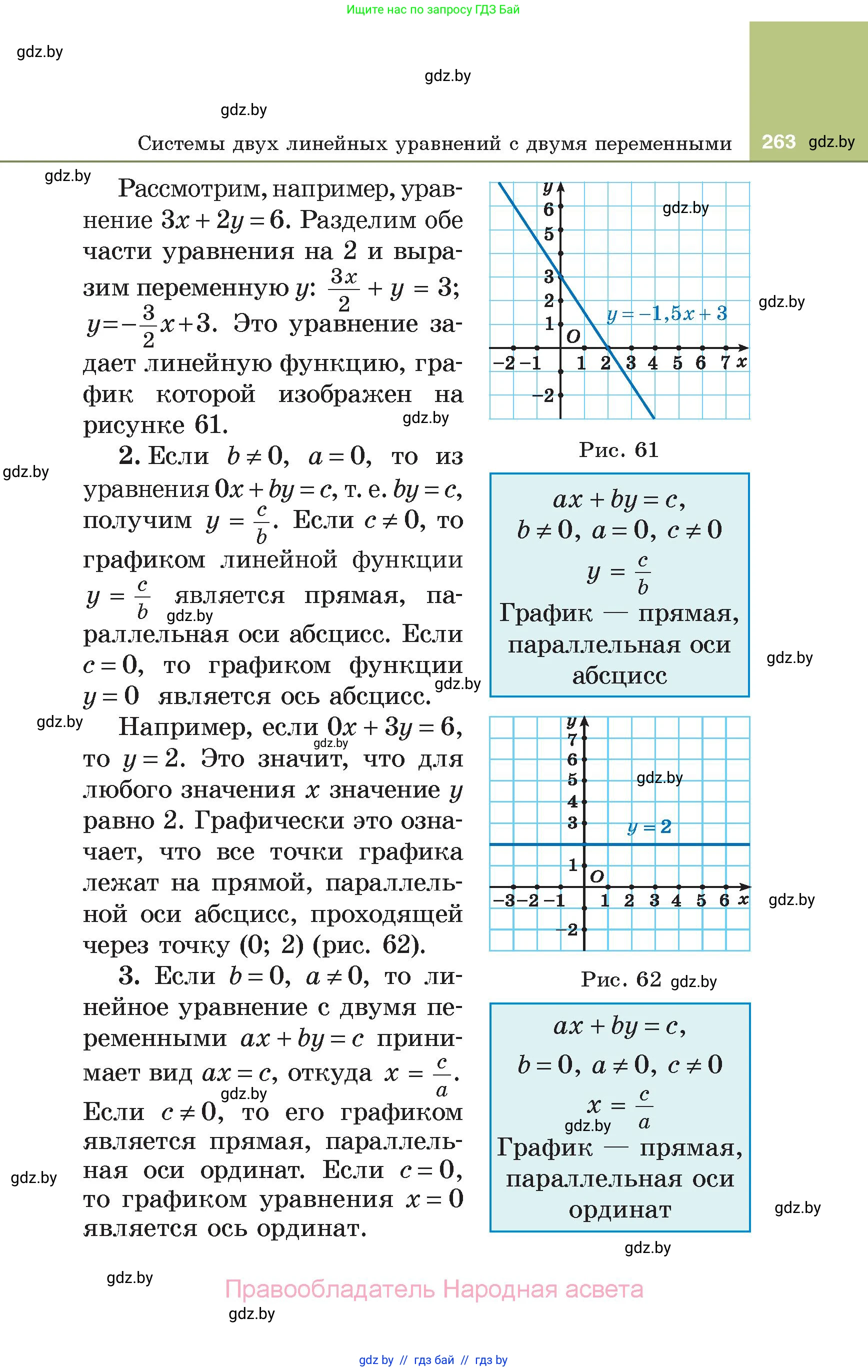 Алгебра, 7 класс Учебник, авторы: Арефьева Ирина Глебовна, Пирютко Ольга Николаевна, издательство Народная асвета, Минск, 2022, зелёного цвета, страница 263