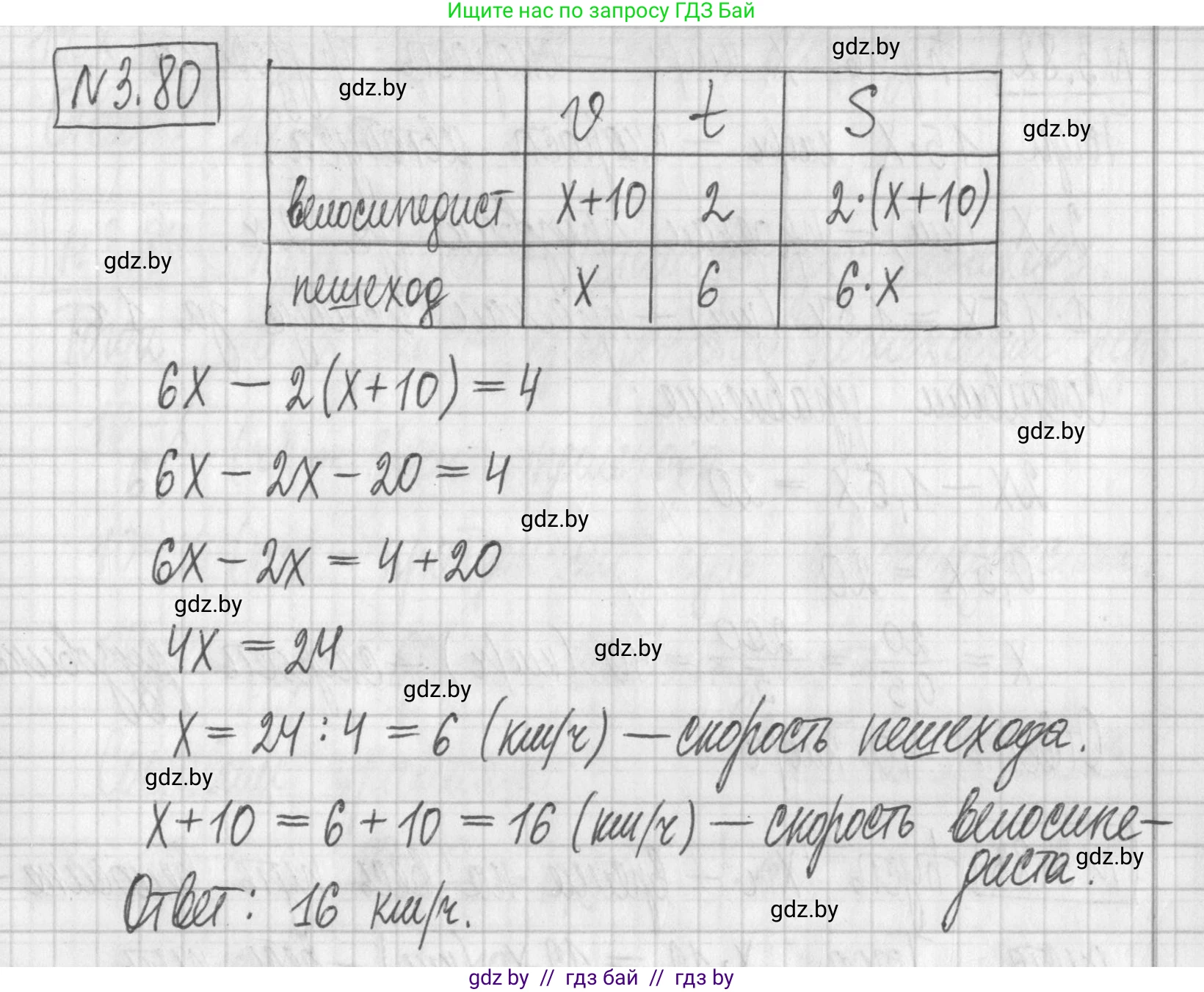 Алгебра, 7 класс Учебник, авторы: Арефьева Ирина Глебовна, Пирютко Ольга Николаевна, издательство Народная асвета, Минск, 2022, зелёного цвета, страница 167, номер 3.80, Решение