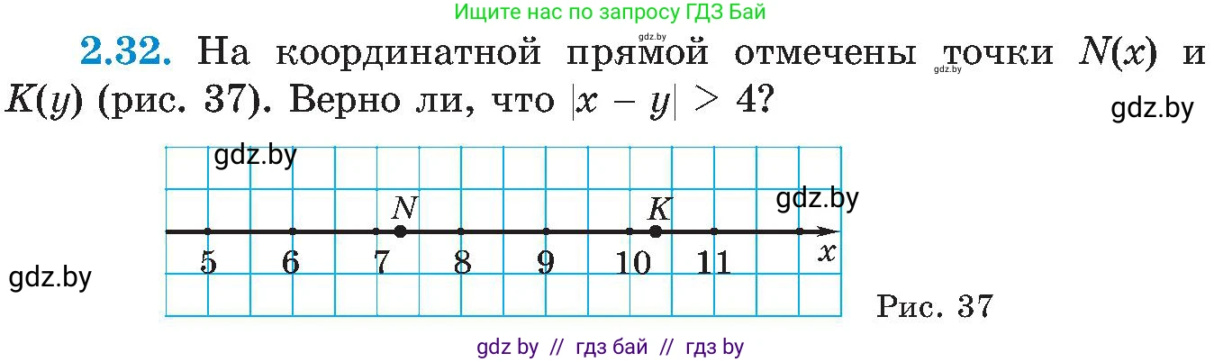 Алгебра, 8 класс Учебник, авторы: Арефьева Ирина Глебовна, Пирютко Ольга Николаевна, издательство Адукацыя i выхаванне, Минск, 2024, бирюзового цвета, страница 105, номер 2.32, Условие