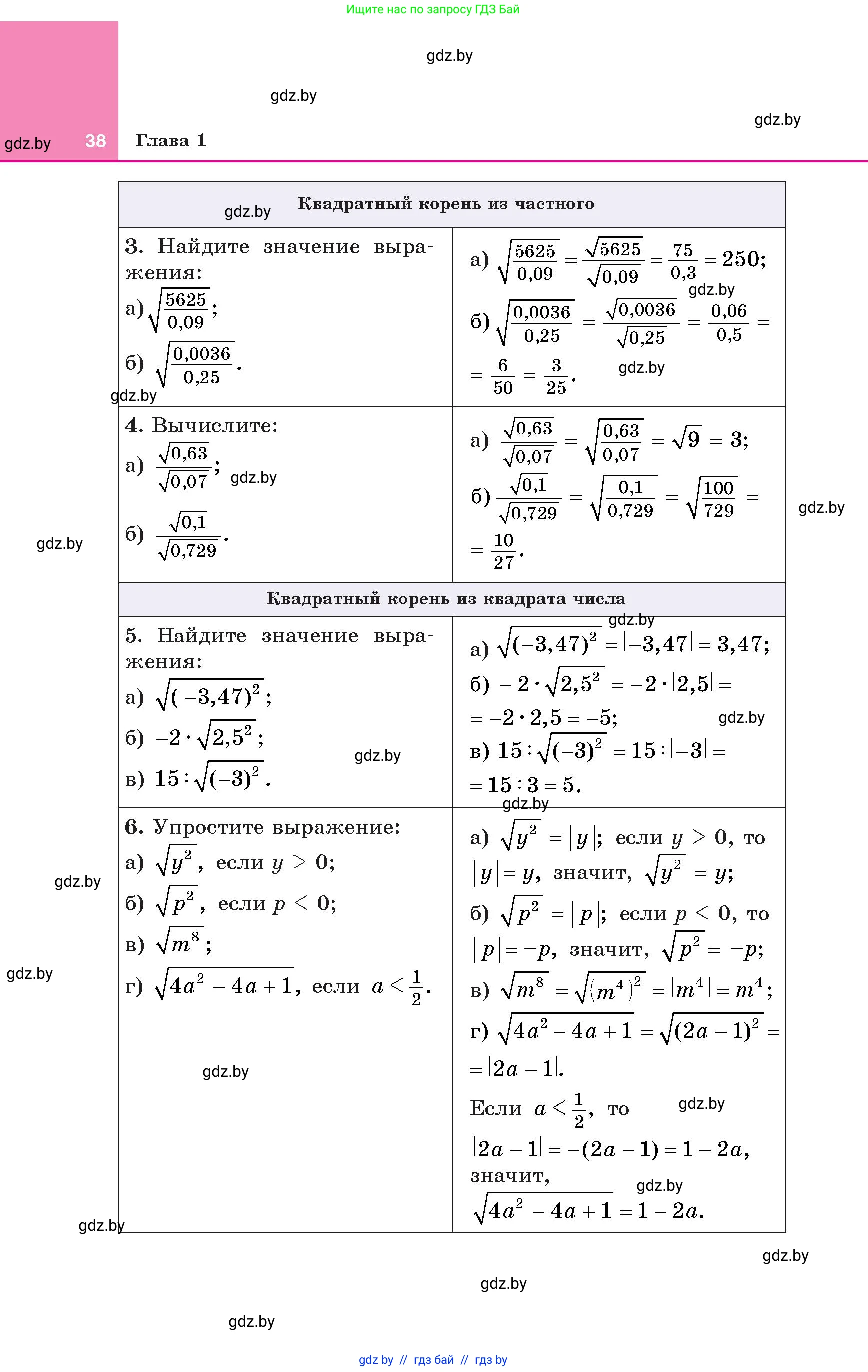 Алгебра, 8 класс Учебник, авторы: Арефьева Ирина Глебовна, Пирютко Ольга Николаевна, издательство Адукацыя i выхаванне, Минск, 2024, бирюзового цвета, страница 38