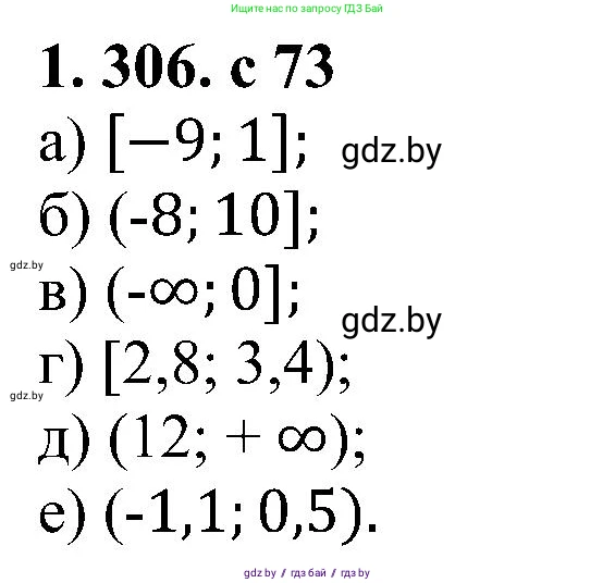Алгебра, 8 класс Учебник, авторы: Арефьева Ирина Глебовна, Пирютко Ольга Николаевна, издательство Адукацыя i выхаванне, Минск, 2024, бирюзового цвета, страница 73, номер 1.306, Решение