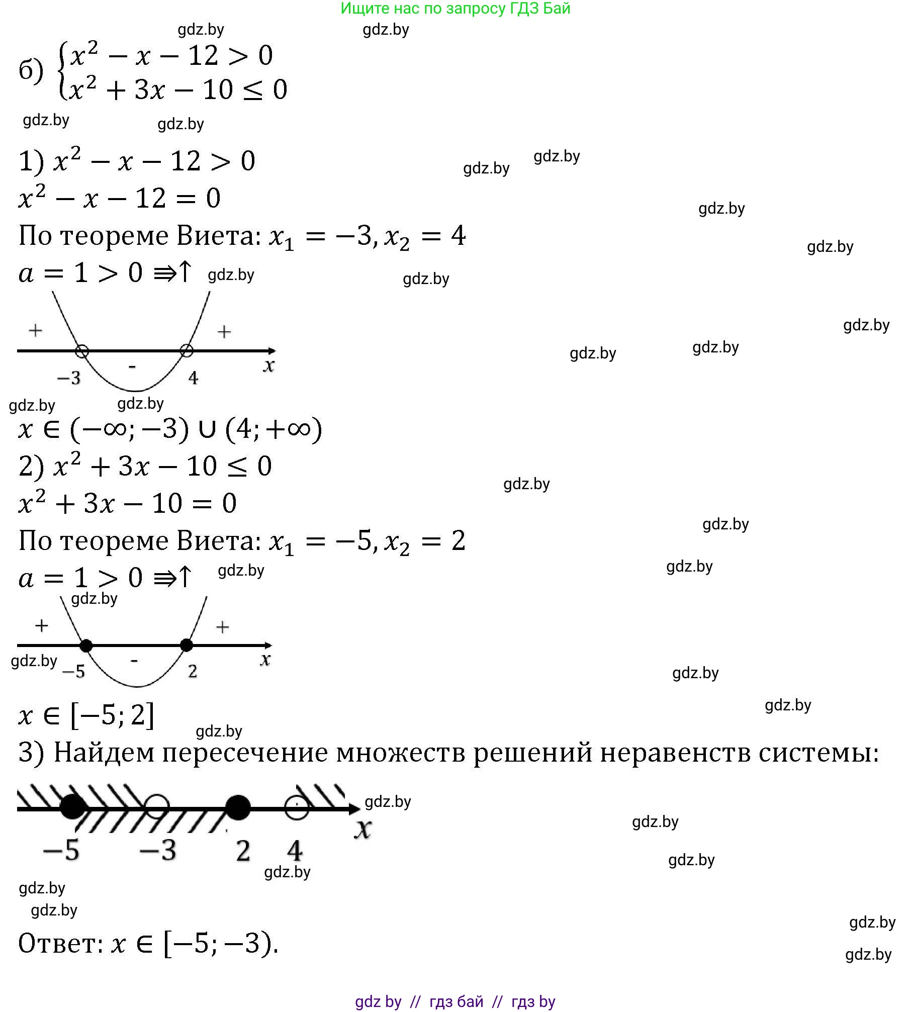 Алгебра, 8 класс Учебник, авторы: Арефьева Ирина Глебовна, Пирютко Ольга Николаевна, издательство Адукацыя i выхаванне, Минск, 2024, бирюзового цвета, страница 212, номер 7, Решение (продолжение 2)