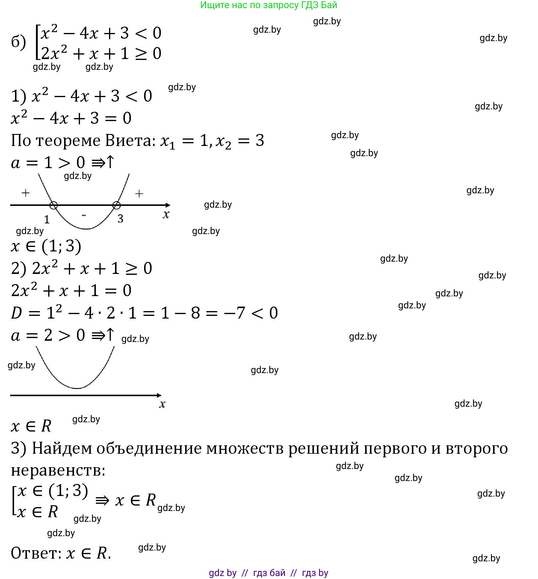 Алгебра, 8 класс Учебник, авторы: Арефьева Ирина Глебовна, Пирютко Ольга Николаевна, издательство Адукацыя i выхаванне, Минск, 2024, бирюзового цвета, страница 208, номер 3.215, Решение (продолжение 2)
