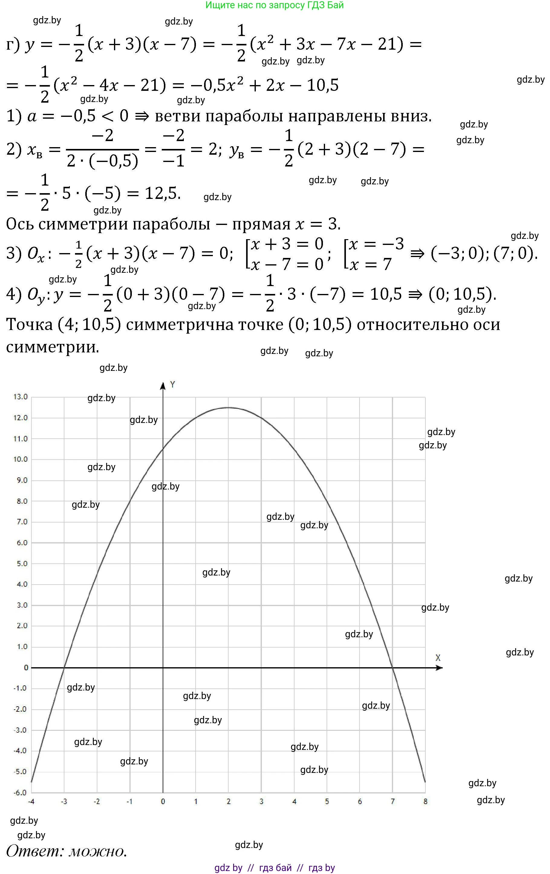 Алгебра, 8 класс Учебник, авторы: Арефьева Ирина Глебовна, Пирютко Ольга Николаевна, издательство Адукацыя i выхаванне, Минск, 2024, бирюзового цвета, страница 167, номер 3.26, Решение (продолжение 4)