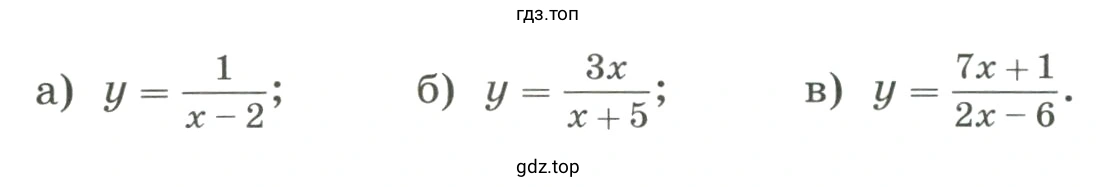 Указать область определения функции