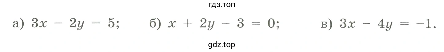 Построить на координатной плоскости график линейного уравнения