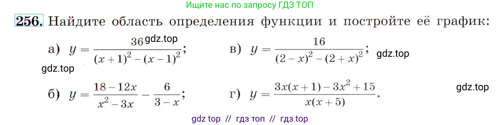 Алгебра, 8 класс Учебник, авторы: Макарычев Юрий Николаевич, Миндюк Нора Григорьевна, Нешков Константин Иванович, Суворова Светлана Борисовна, издательство Просвещение, Москва, 2019 - 2022, белого цвета, страница 59, номер 256, Условие