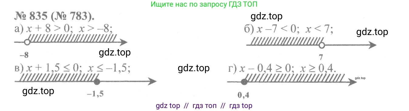 Алгебра, 8 класс Учебник, авторы: Макарычев Юрий Николаевич, Миндюк Нора Григорьевна, Нешков Константин Иванович, Суворова Светлана Борисовна, издательство Просвещение, Москва, 2019 - 2022, белого цвета, страница 189, номер 835, Решение 7