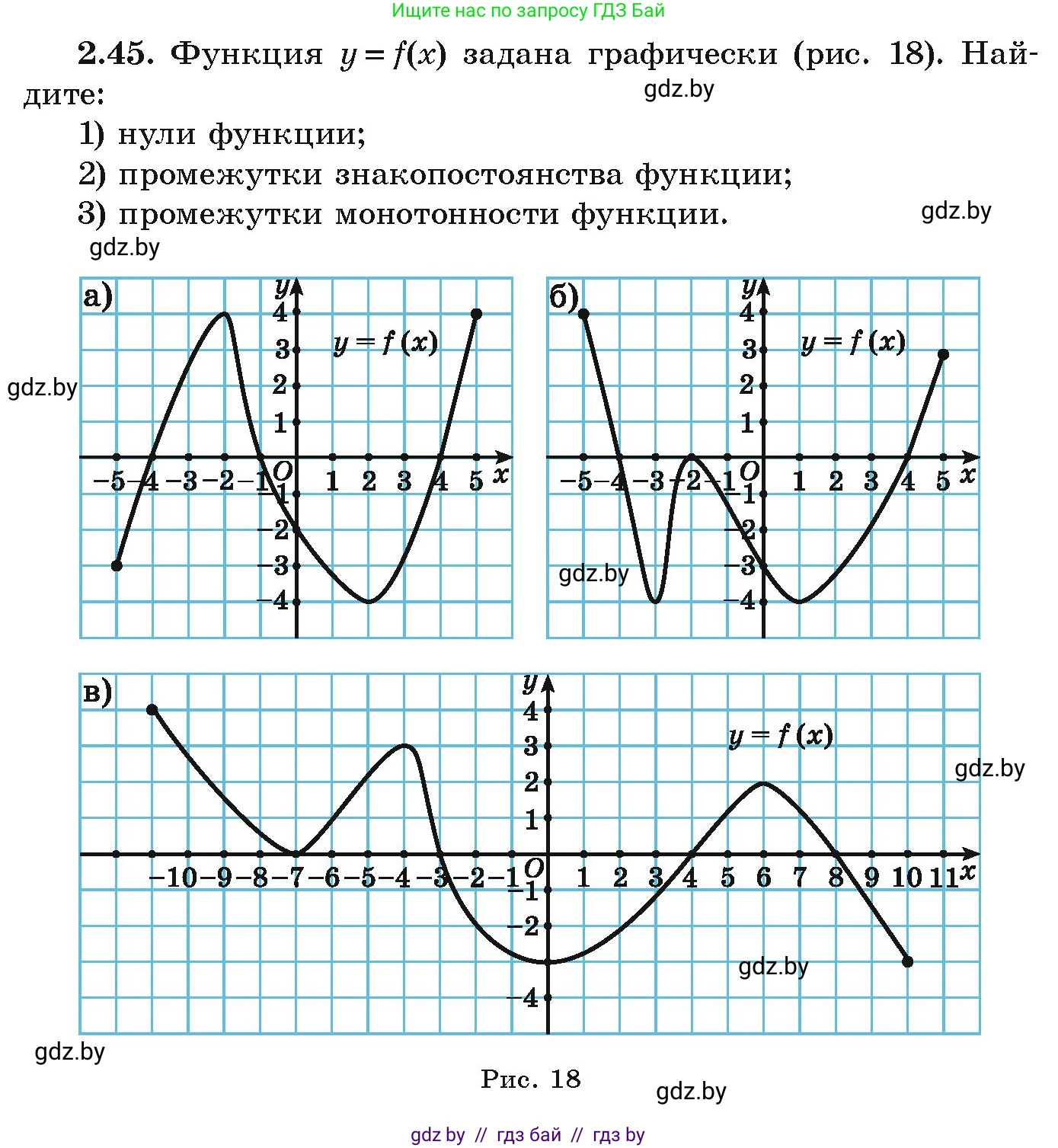 Алгебра, 9 класс Учебник, авторы: Арефьева Ирина Глебовна, Пирютко Ольга Николаевна, издательство Народная асвета, Минск, 2019, голубого цвета, страница 97, номер 2.45, Условие