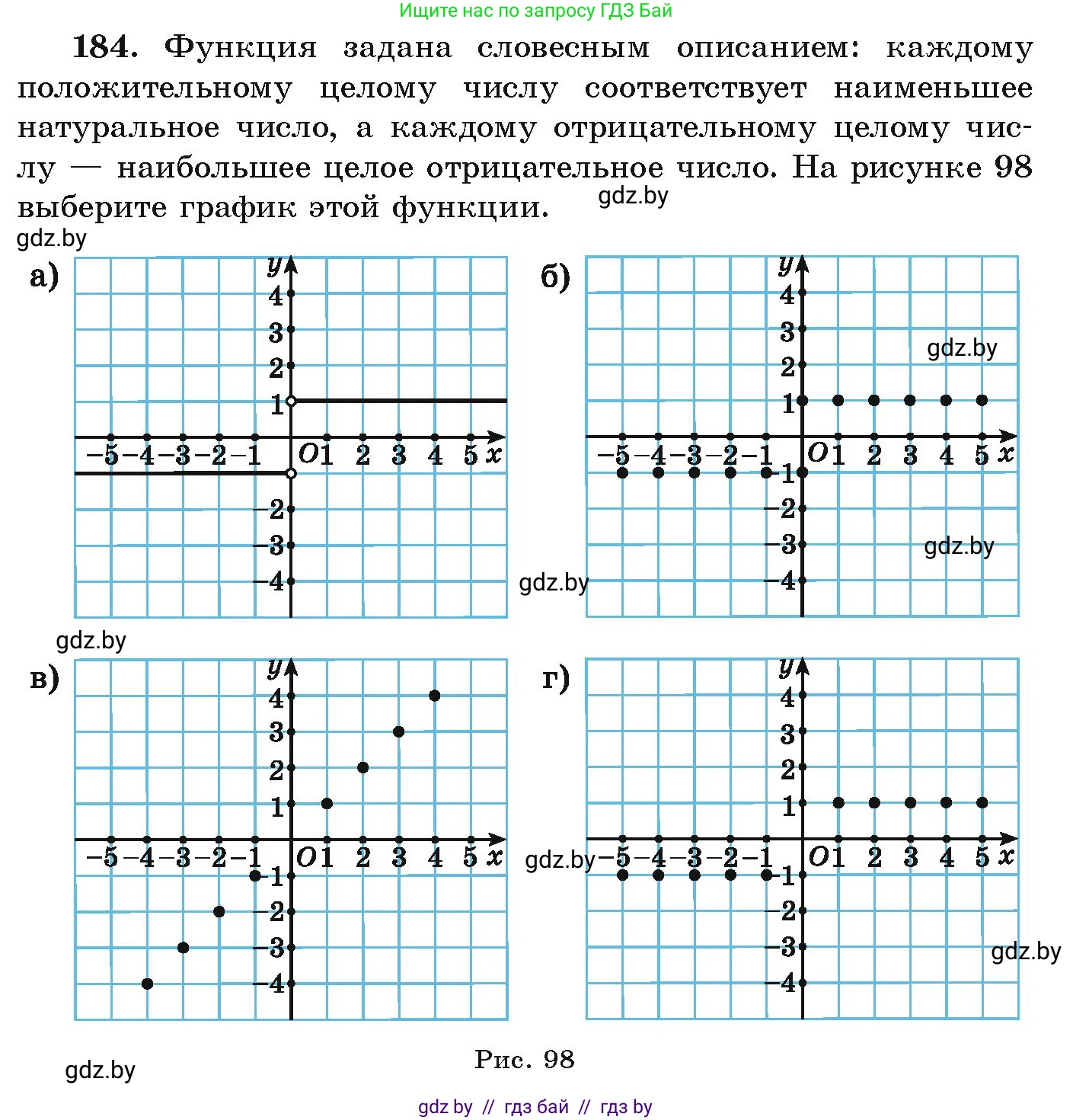 Алгебра, 9 класс Учебник, авторы: Арефьева Ирина Глебовна, Пирютко Ольга Николаевна, издательство Народная асвета, Минск, 2019, голубого цвета, страница 282, номер 184, Условие