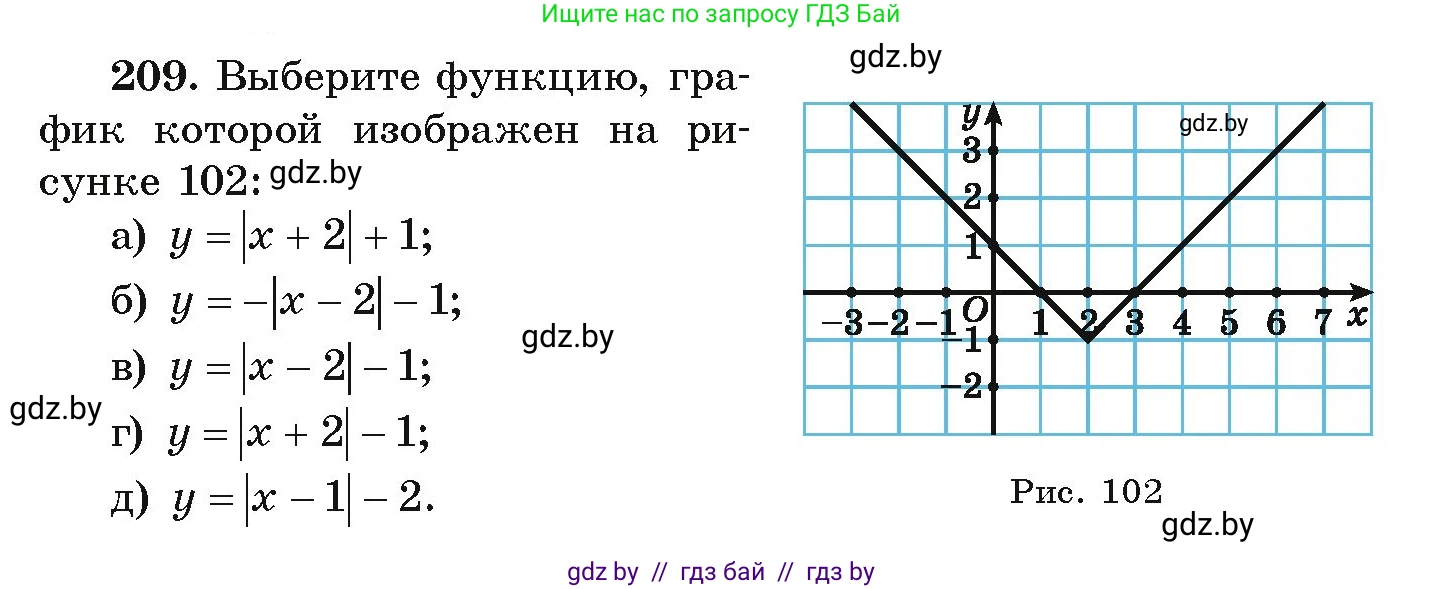 Алгебра, 9 класс Учебник, авторы: Арефьева Ирина Глебовна, Пирютко Ольга Николаевна, издательство Народная асвета, Минск, 2019, голубого цвета, страница 286, номер 209, Условие