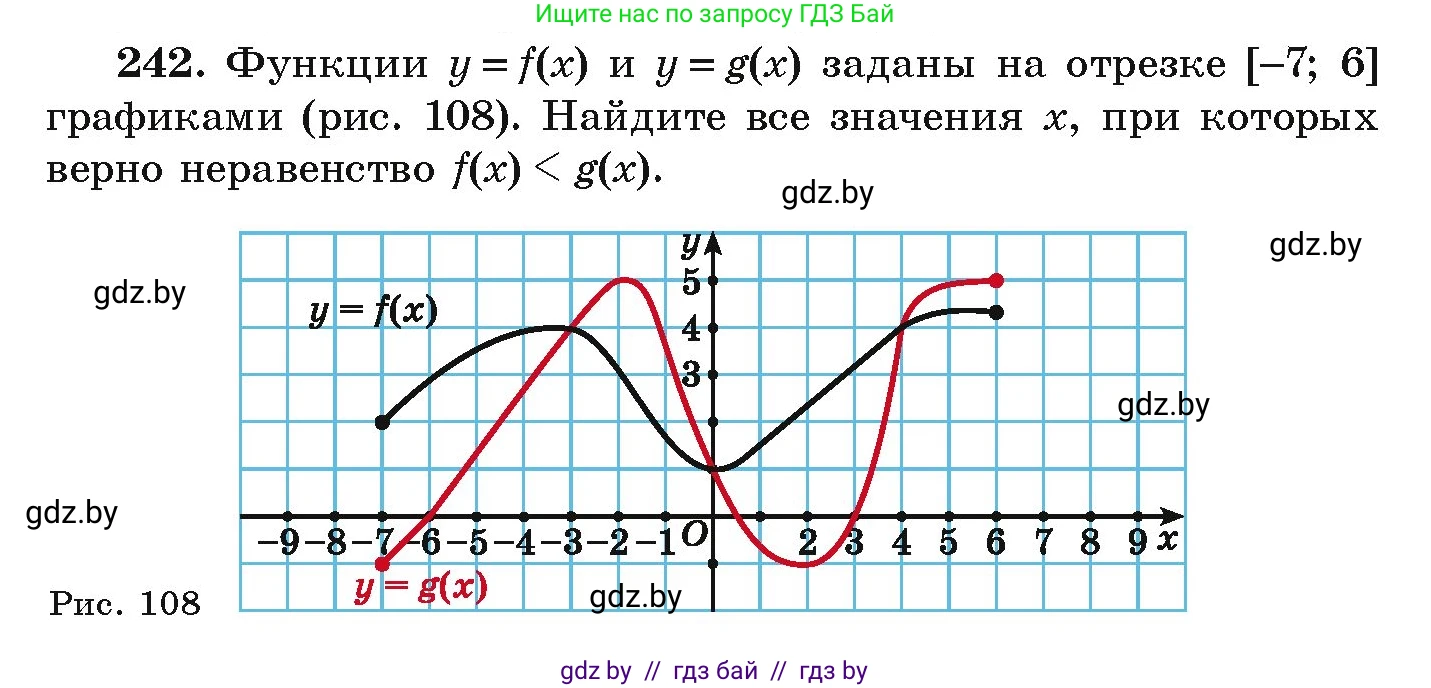 Алгебра, 9 класс Учебник, авторы: Арефьева Ирина Глебовна, Пирютко Ольга Николаевна, издательство Народная асвета, Минск, 2019, голубого цвета, страница 291, номер 242, Условие