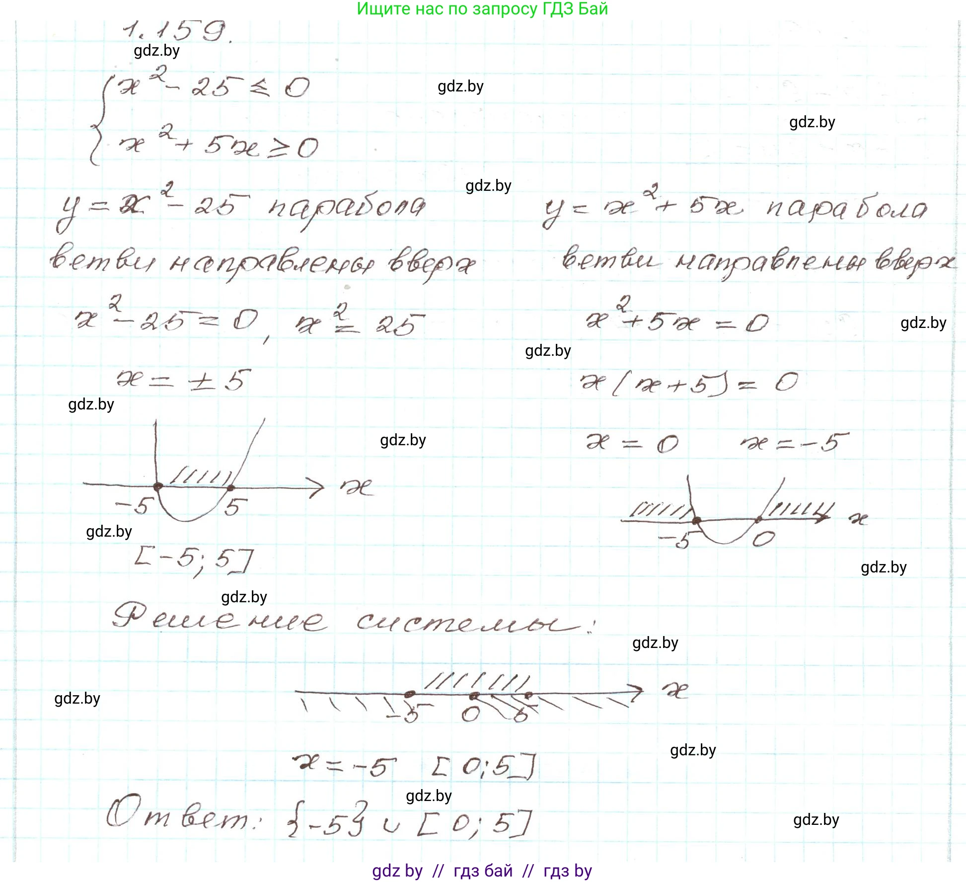 Алгебра, 9 класс Учебник, авторы: Арефьева Ирина Глебовна, Пирютко Ольга Николаевна, издательство Народная асвета, Минск, 2019, голубого цвета, страница 47, номер 1.159, Решение