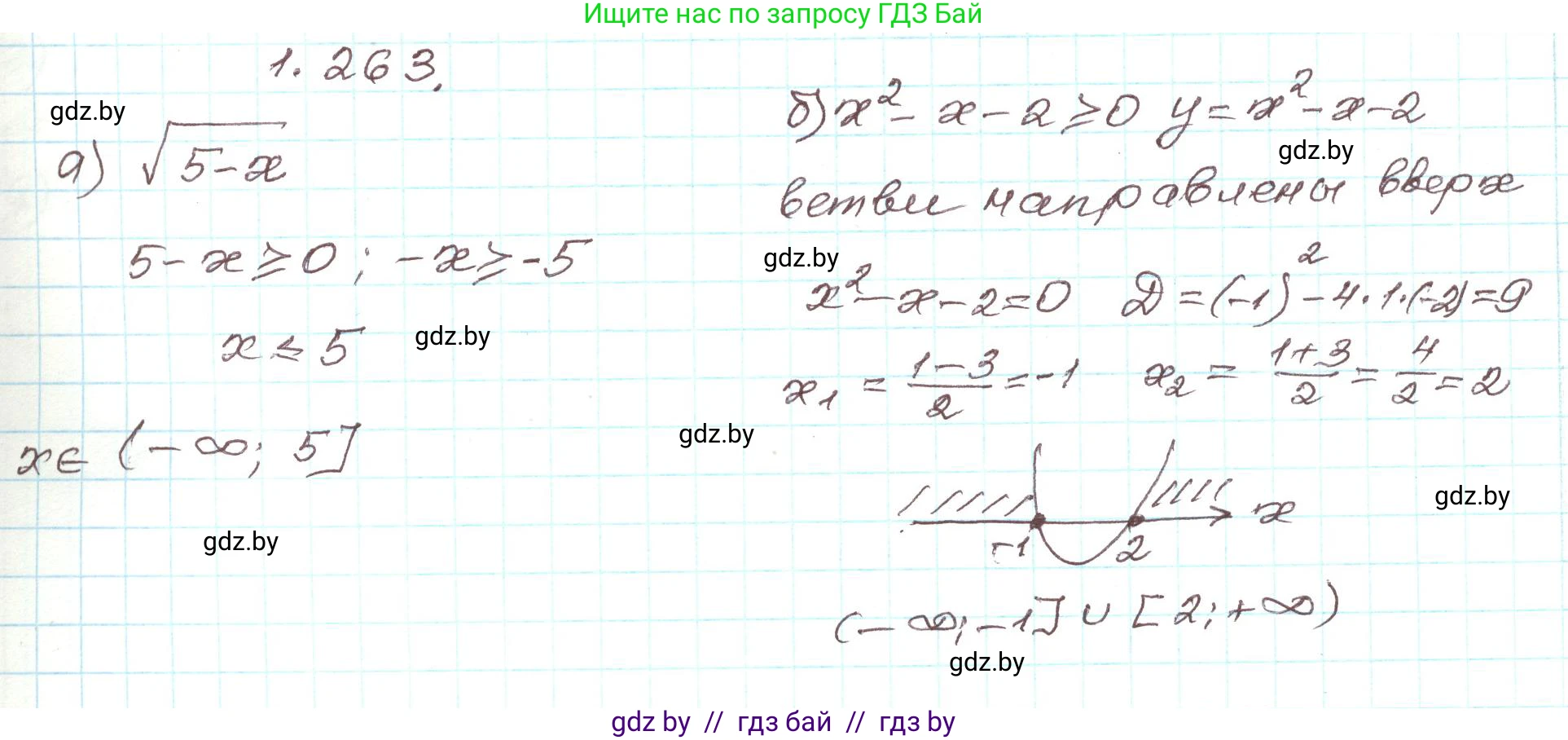 Алгебра, 9 класс Учебник, авторы: Арефьева Ирина Глебовна, Пирютко Ольга Николаевна, издательство Народная асвета, Минск, 2019, голубого цвета, страница 71, номер 1.263, Решение