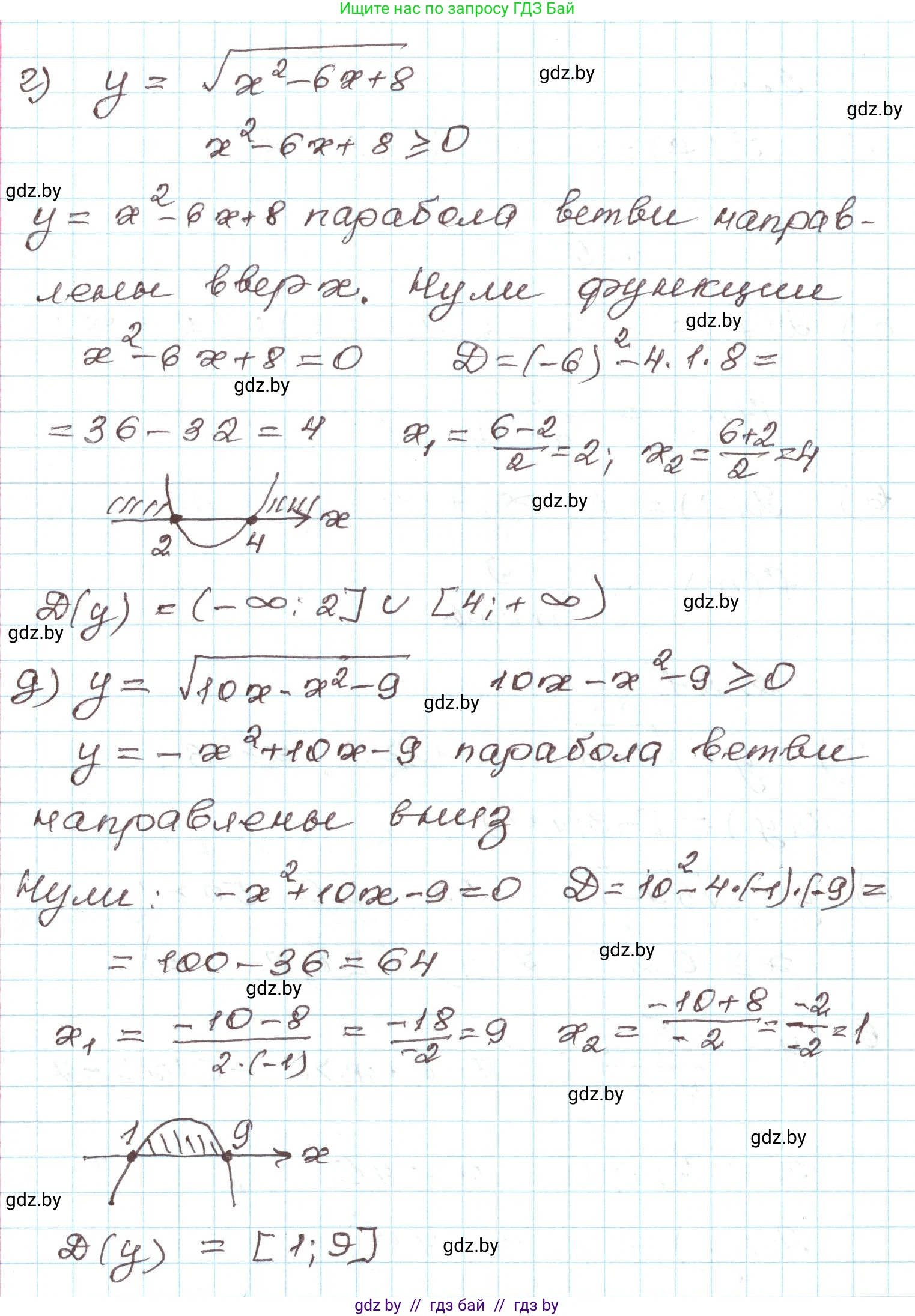 Алгебра, 9 класс Учебник, авторы: Арефьева Ирина Глебовна, Пирютко Ольга Николаевна, издательство Народная асвета, Минск, 2019, голубого цвета, страница 87, номер 2.21, Решение (продолжение 2)