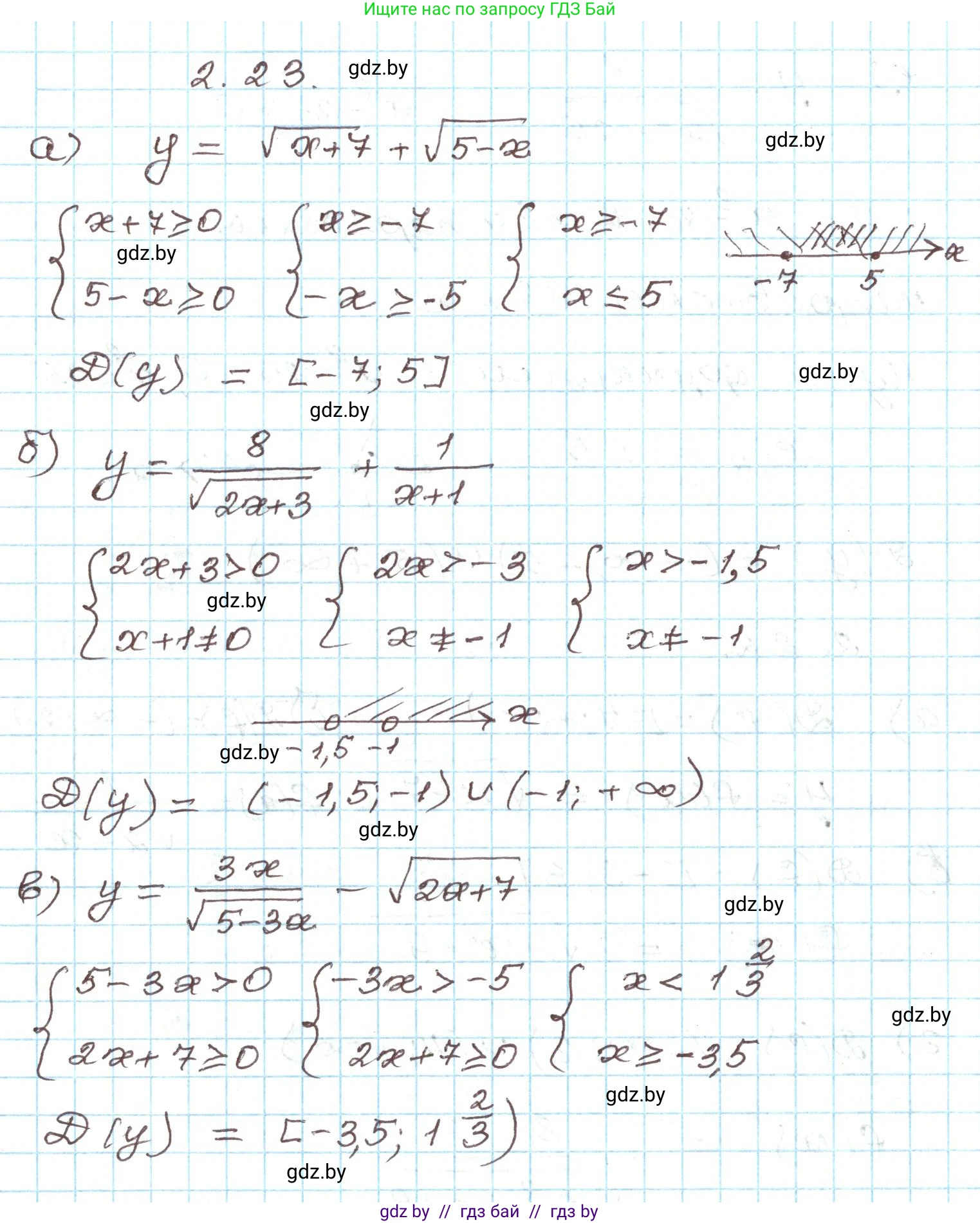 Алгебра, 9 класс Учебник, авторы: Арефьева Ирина Глебовна, Пирютко Ольга Николаевна, издательство Народная асвета, Минск, 2019, голубого цвета, страница 87, номер 2.23, Решение