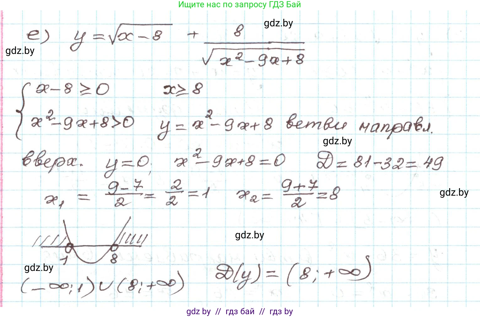 Алгебра, 9 класс Учебник, авторы: Арефьева Ирина Глебовна, Пирютко Ольга Николаевна, издательство Народная асвета, Минск, 2019, голубого цвета, страница 87, номер 2.23, Решение (продолжение 3)