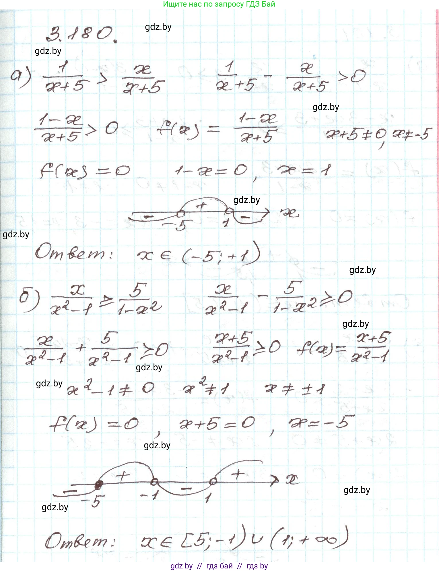 Алгебра, 9 класс Учебник, авторы: Арефьева Ирина Глебовна, Пирютко Ольга Николаевна, издательство Народная асвета, Минск, 2019, голубого цвета, страница 195, номер 3.180, Решение