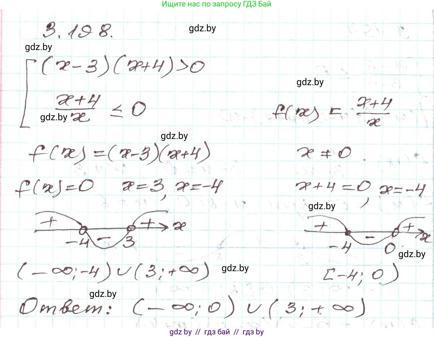 Алгебра, 9 класс Учебник, авторы: Арефьева Ирина Глебовна, Пирютко Ольга Николаевна, издательство Народная асвета, Минск, 2019, голубого цвета, страница 197, номер 3.198, Решение