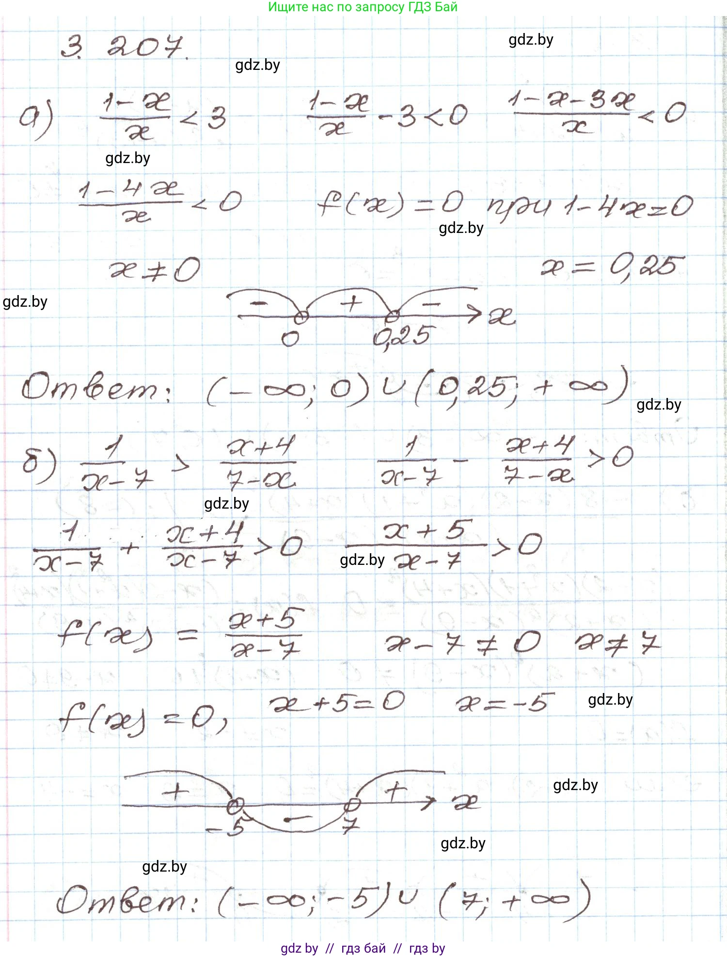 Алгебра, 9 класс Учебник, авторы: Арефьева Ирина Глебовна, Пирютко Ольга Николаевна, издательство Народная асвета, Минск, 2019, голубого цвета, страница 198, номер 3.207, Решение