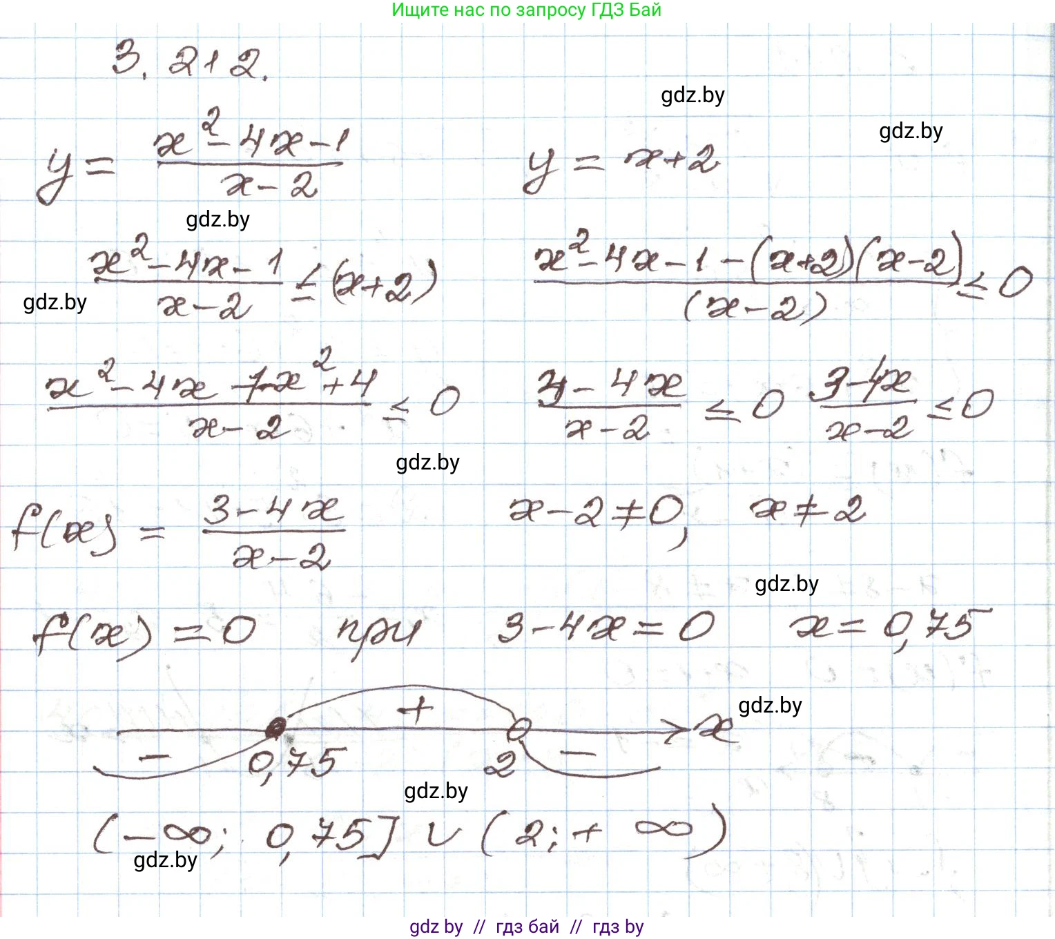 Алгебра, 9 класс Учебник, авторы: Арефьева Ирина Глебовна, Пирютко Ольга Николаевна, издательство Народная асвета, Минск, 2019, голубого цвета, страница 199, номер 3.212, Решение