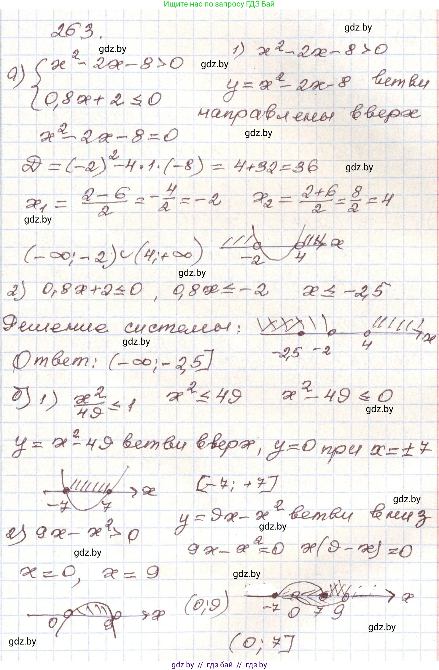 Алгебра, 9 класс Учебник, авторы: Арефьева Ирина Глебовна, Пирютко Ольга Николаевна, издательство Народная асвета, Минск, 2019, голубого цвета, страница 294, номер 263, Решение