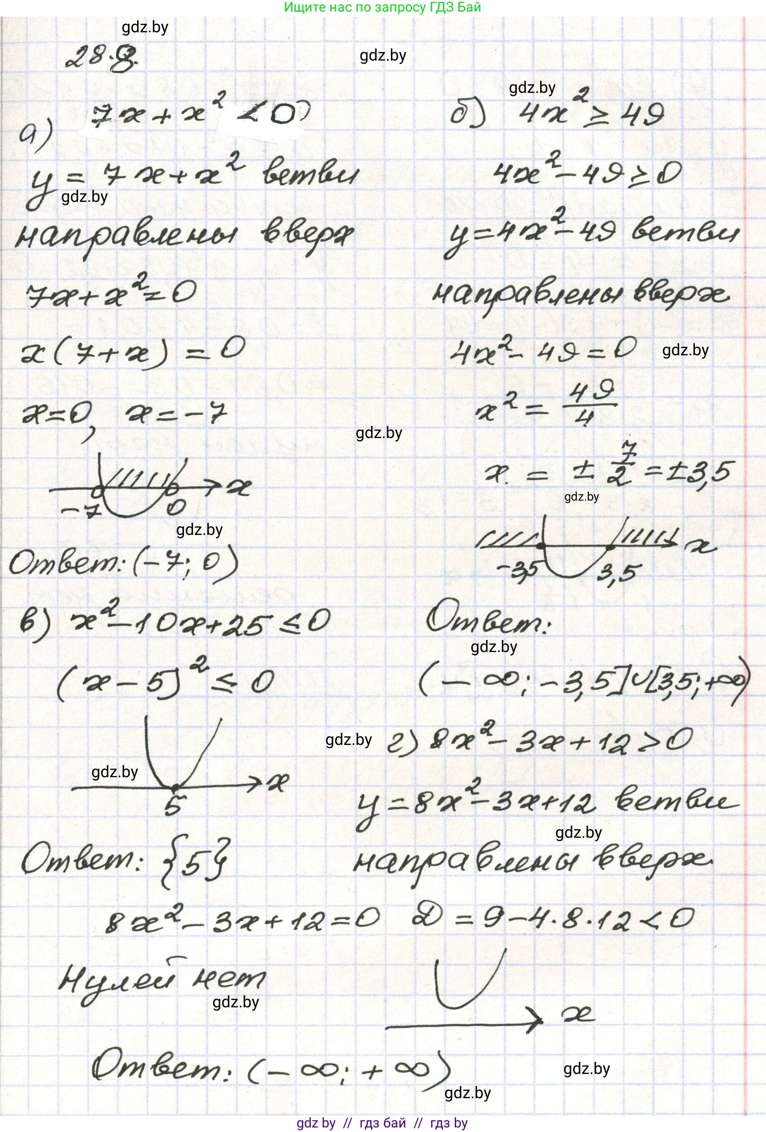 Алгебра, 9 класс Учебник, авторы: Арефьева Ирина Глебовна, Пирютко Ольга Николаевна, издательство Народная асвета, Минск, 2019, голубого цвета, страница 297, номер 288, Решение