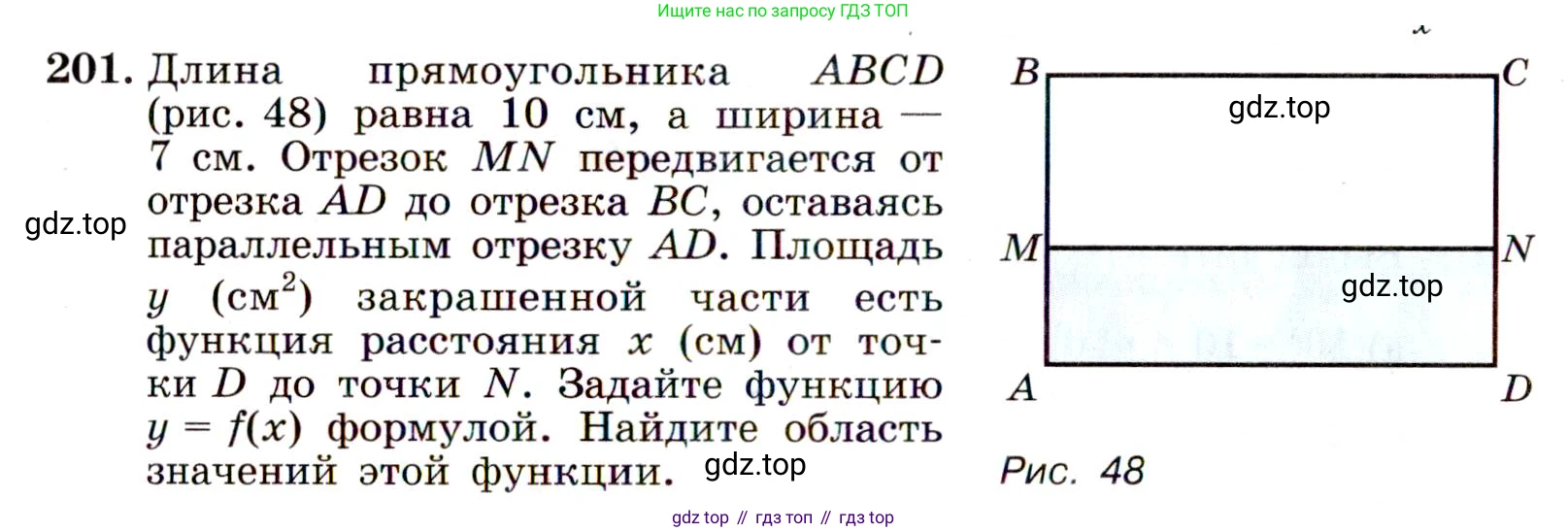 Алгебра, 9 класс Учебник, авторы: Макарычев Юрий Николаевич, Миндюк Нора Григорьевна, Нешков Константин Иванович, Суворова Светлана Борисовна, издательство Просвещение, Москва, 2014 - 2024, страница 68, номер 201, Условие