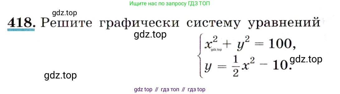 Алгебра, 9 класс Учебник, авторы: Макарычев Юрий Николаевич, Миндюк Нора Григорьевна, Нешков Константин Иванович, Суворова Светлана Борисовна, издательство Просвещение, Москва, 2014 - 2024, страница 115, номер 418, Условие