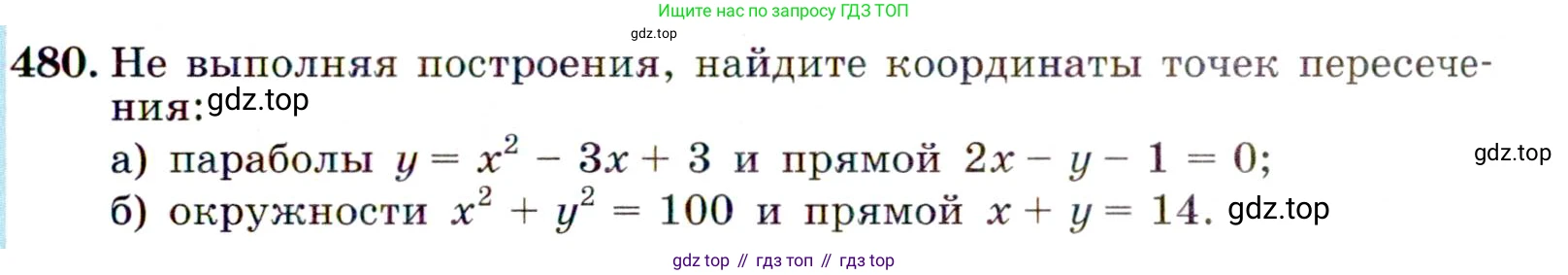Алгебра, 9 класс Учебник, авторы: Макарычев Юрий Николаевич, Миндюк Нора Григорьевна, Нешков Константин Иванович, Суворова Светлана Борисовна, издательство Просвещение, Москва, 2014 - 2024, страница 125, номер 480, Условие