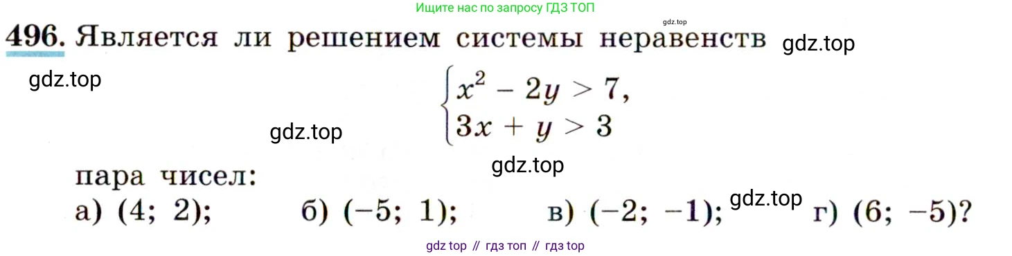 Алгебра, 9 класс Учебник, авторы: Макарычев Юрий Николаевич, Миндюк Нора Григорьевна, Нешков Константин Иванович, Суворова Светлана Борисовна, издательство Просвещение, Москва, 2014 - 2024, страница 132, номер 496, Условие