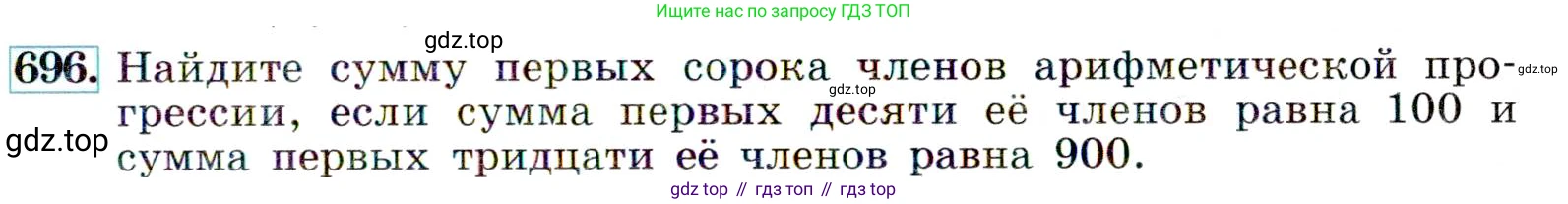 Алгебра, 9 класс Учебник, авторы: Макарычев Юрий Николаевич, Миндюк Нора Григорьевна, Нешков Константин Иванович, Суворова Светлана Борисовна, издательство Просвещение, Москва, 2014 - 2024, страница 179, номер 696, Условие