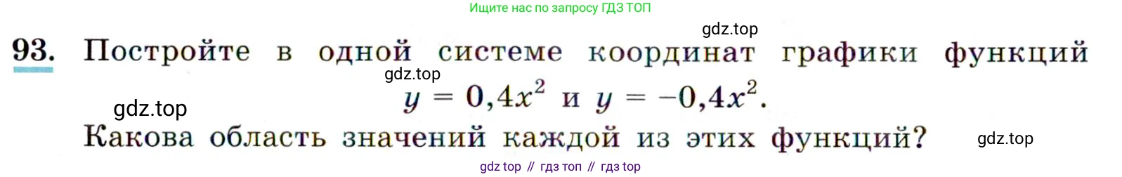 Алгебра, 9 класс Учебник, авторы: Макарычев Юрий Николаевич, Миндюк Нора Григорьевна, Нешков Константин Иванович, Суворова Светлана Борисовна, издательство Просвещение, Москва, 2014 - 2024, страница 36, номер 93, Условие