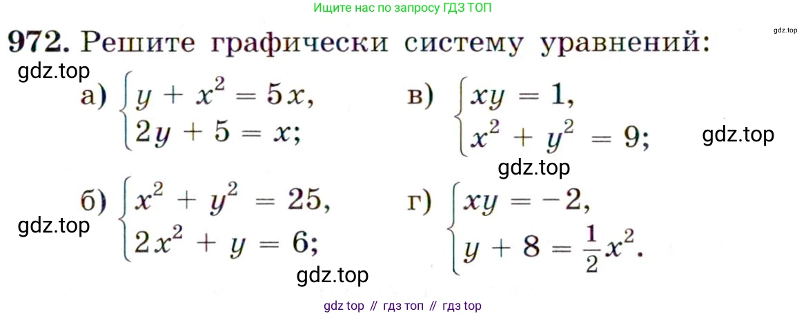 Алгебра, 9 класс Учебник, авторы: Макарычев Юрий Николаевич, Миндюк Нора Григорьевна, Нешков Константин Иванович, Суворова Светлана Борисовна, издательство Просвещение, Москва, 2014 - 2024, страница 233, номер 972, Условие