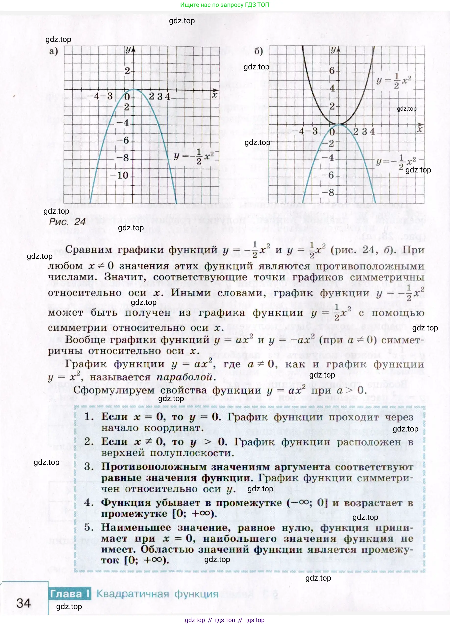 Алгебра, 9 класс Учебник, авторы: Макарычев Юрий Николаевич, Миндюк Нора Григорьевна, Нешков Константин Иванович, Суворова Светлана Борисовна, издательство Просвещение, Москва, 2014 - 2024, страница 34