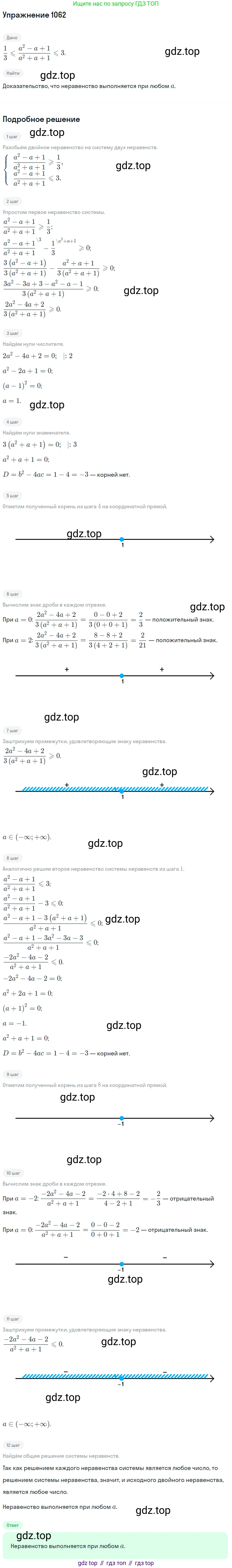 Алгебра, 9 класс Учебник, авторы: Макарычев Юрий Николаевич, Миндюк Нора Григорьевна, Нешков Константин Иванович, Суворова Светлана Борисовна, издательство Просвещение, Москва, 2014 - 2024, страница 244, номер 1062, Решение 1