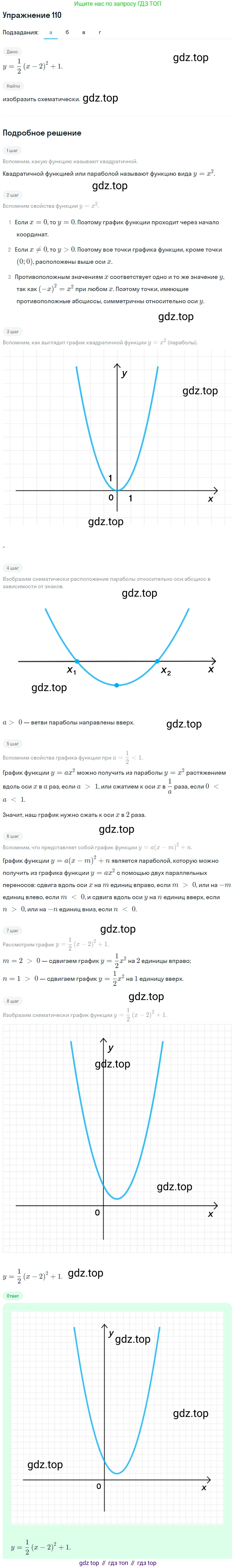 Алгебра, 9 класс Учебник, авторы: Макарычев Юрий Николаевич, Миндюк Нора Григорьевна, Нешков Константин Иванович, Суворова Светлана Борисовна, издательство Просвещение, Москва, 2014 - 2024, страница 43, номер 110, Решение 1