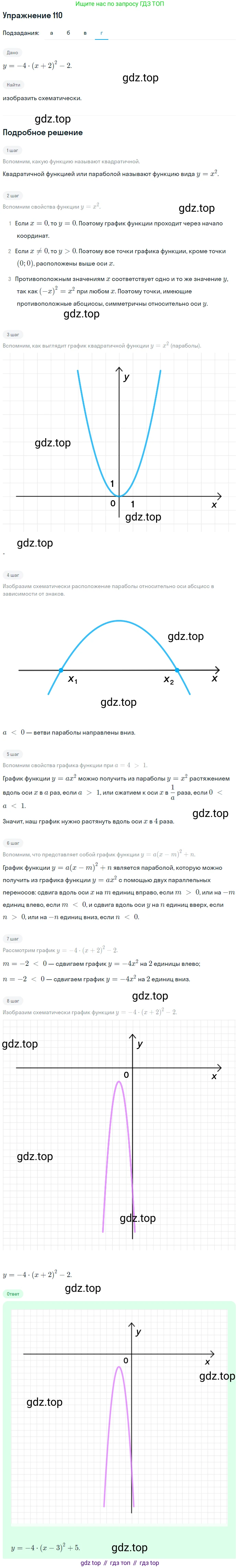 Алгебра, 9 класс Учебник, авторы: Макарычев Юрий Николаевич, Миндюк Нора Григорьевна, Нешков Константин Иванович, Суворова Светлана Борисовна, издательство Просвещение, Москва, 2014 - 2024, страница 43, номер 110, Решение 1 (продолжение 4)