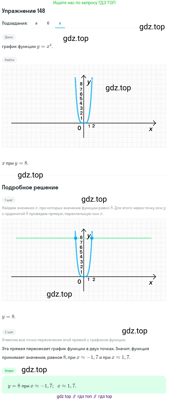 Алгебра, 9 класс Учебник, авторы: Макарычев Юрий Николаевич, Миндюк Нора Григорьевна, Нешков Константин Иванович, Суворова Светлана Борисовна, издательство Просвещение, Москва, 2014 - 2024, страница 53, номер 148, Решение 1 (продолжение 3)