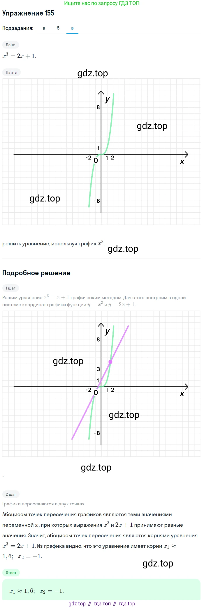 Алгебра, 9 класс Учебник, авторы: Макарычев Юрий Николаевич, Миндюк Нора Григорьевна, Нешков Константин Иванович, Суворова Светлана Борисовна, издательство Просвещение, Москва, 2014 - 2024, страница 54, номер 155, Решение 1 (продолжение 3)