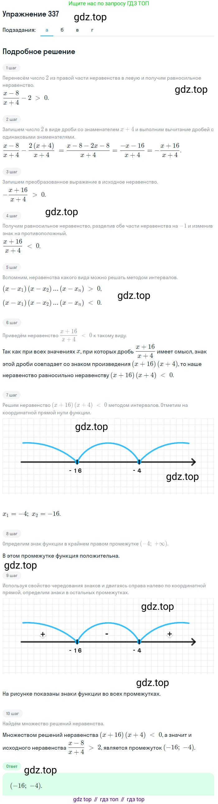 Алгебра, 9 класс Учебник, авторы: Макарычев Юрий Николаевич, Миндюк Нора Григорьевна, Нешков Константин Иванович, Суворова Светлана Борисовна, издательство Просвещение, Москва, 2014 - 2024, страница 97, номер 337, Решение 1