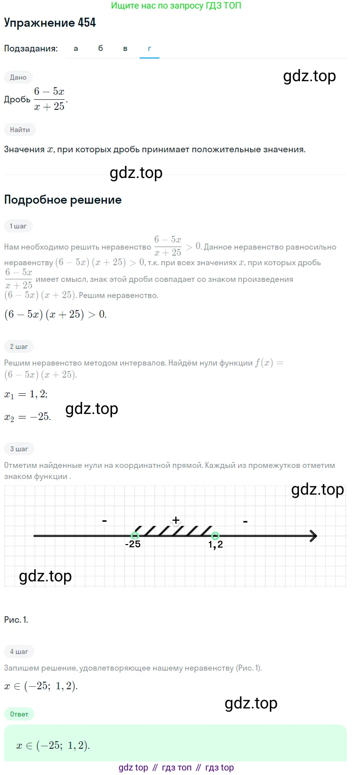 Алгебра, 9 класс Учебник, авторы: Макарычев Юрий Николаевич, Миндюк Нора Григорьевна, Нешков Константин Иванович, Суворова Светлана Борисовна, издательство Просвещение, Москва, 2014 - 2024, страница 122, номер 454, Решение 1 (продолжение 4)