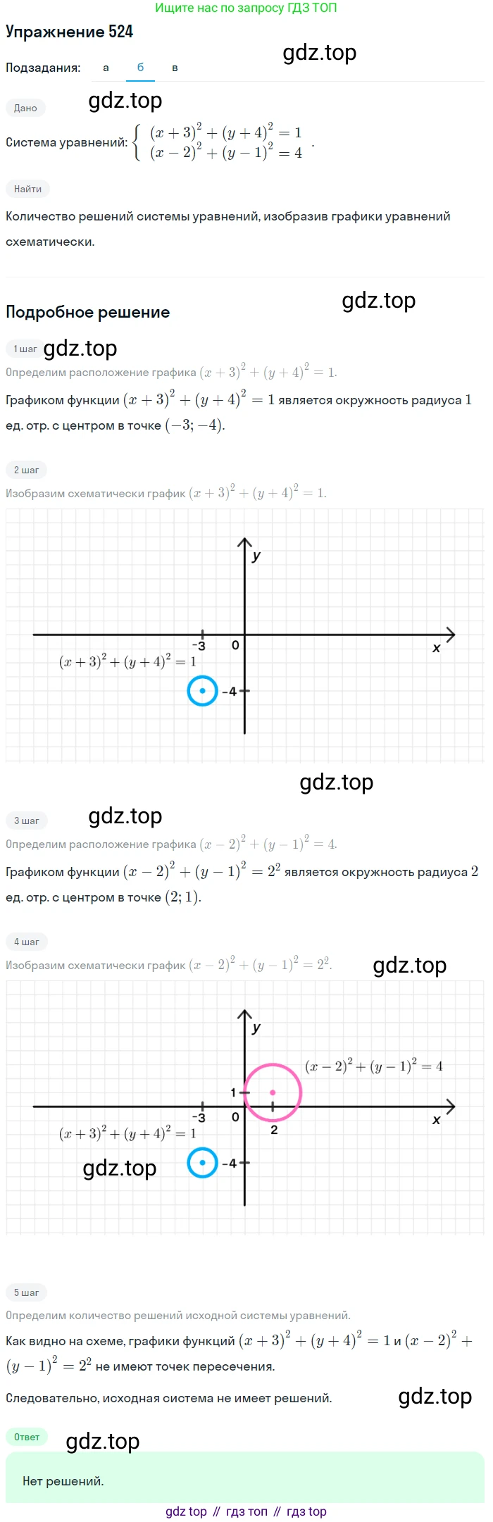 Алгебра, 9 класс Учебник, авторы: Макарычев Юрий Николаевич, Миндюк Нора Григорьевна, Нешков Константин Иванович, Суворова Светлана Борисовна, издательство Просвещение, Москва, 2014 - 2024, страница 139, номер 524, Решение 1 (продолжение 2)