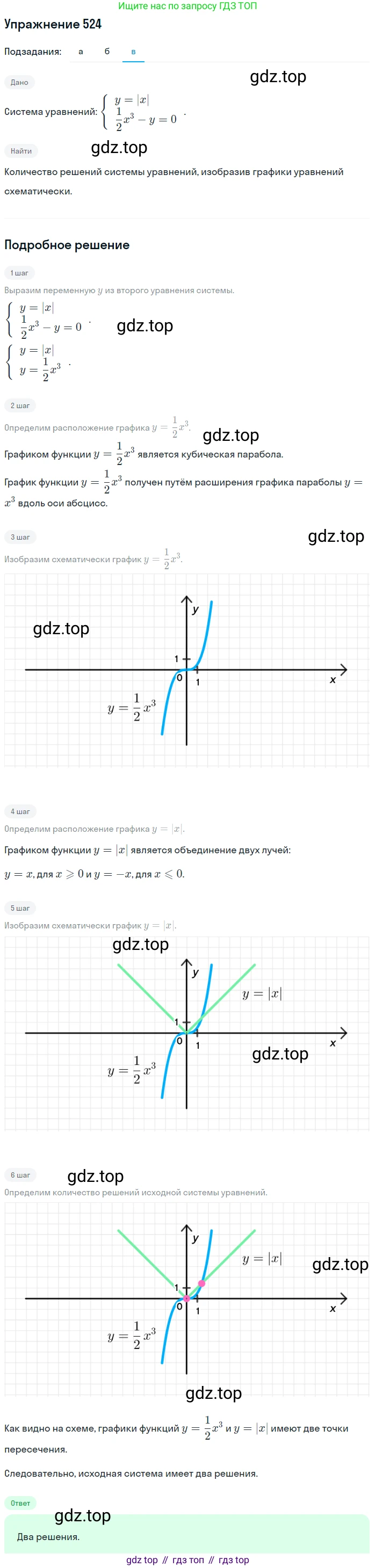 Алгебра, 9 класс Учебник, авторы: Макарычев Юрий Николаевич, Миндюк Нора Григорьевна, Нешков Константин Иванович, Суворова Светлана Борисовна, издательство Просвещение, Москва, 2014 - 2024, страница 139, номер 524, Решение 1 (продолжение 3)