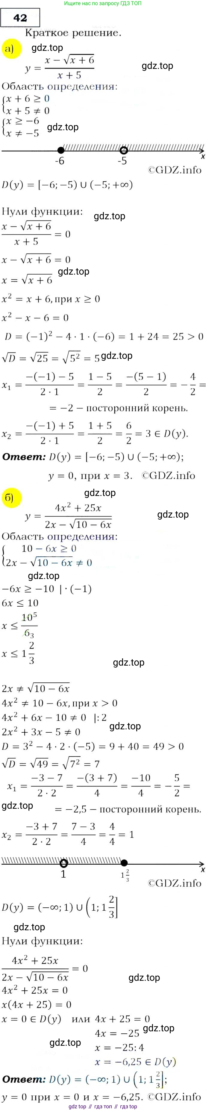 Алгебра, 9 класс Учебник, авторы: Макарычев Юрий Николаевич, Миндюк Нора Григорьевна, Нешков Константин Иванович, Суворова Светлана Борисовна, издательство Просвещение, Москва, 2014 - 2024, страница 20, номер 42, Решение 3