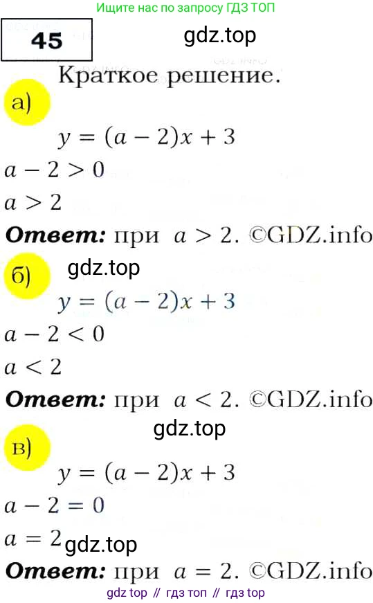 Алгебра, 9 класс Учебник, авторы: Макарычев Юрий Николаевич, Миндюк Нора Григорьевна, Нешков Константин Иванович, Суворова Светлана Борисовна, издательство Просвещение, Москва, 2014 - 2024, страница 21, номер 45, Решение 3
