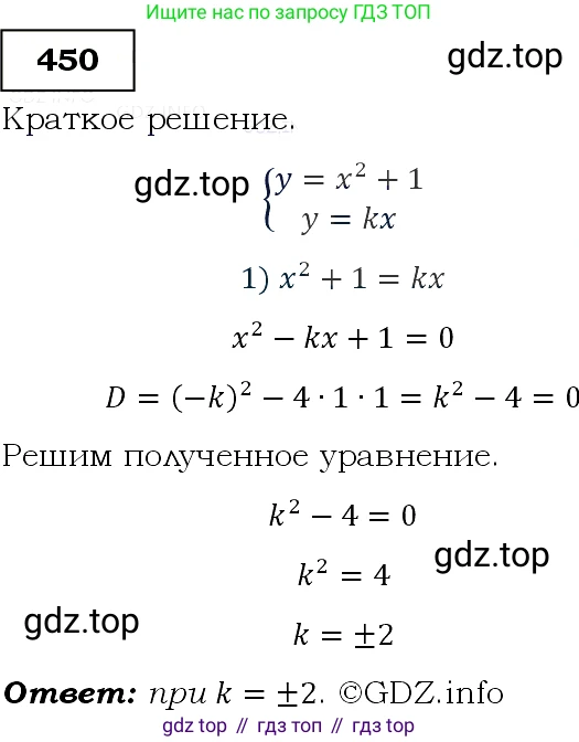 Алгебра, 9 класс Учебник, авторы: Макарычев Юрий Николаевич, Миндюк Нора Григорьевна, Нешков Константин Иванович, Суворова Светлана Борисовна, издательство Просвещение, Москва, 2014 - 2024, страница 121, номер 450, Решение 3