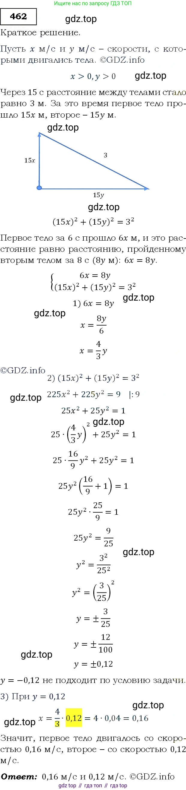 Алгебра, 9 класс Учебник, авторы: Макарычев Юрий Николаевич, Миндюк Нора Григорьевна, Нешков Константин Иванович, Суворова Светлана Борисовна, издательство Просвещение, Москва, 2014 - 2024, страница 123, номер 462, Решение 3